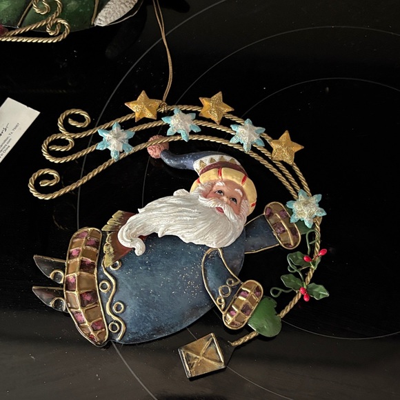 Vintage Home Interiors Santa Ornaments. Set of 3, 7 inch tall. - Picture 3 of 5